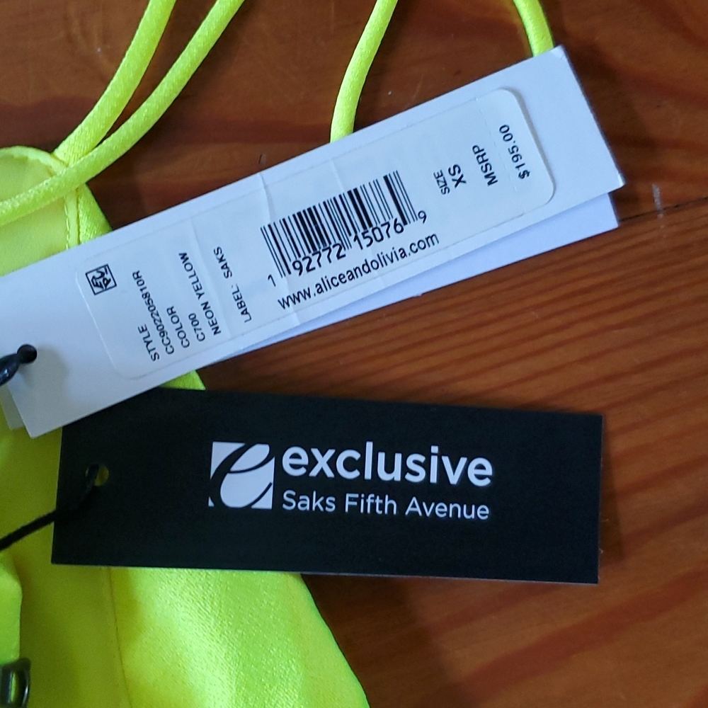 Alice & Olivia bodysuit - neon yellow - Picture 5 of 6